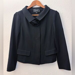 ST JOHN CAVIAR Black Blazer Jacket Size 6